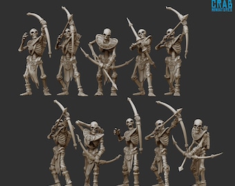 Desert Skeleton Archers (10 models) | e.g. for Khemri / Tomb Kings Skeleton Archers Proxy