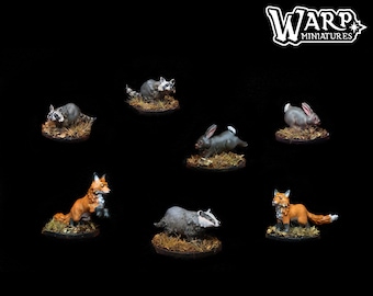 Waldbewohner (7 Modelle) | z.B. für Dungeons & Dragons, Forbidden Psalm, Frostgrave