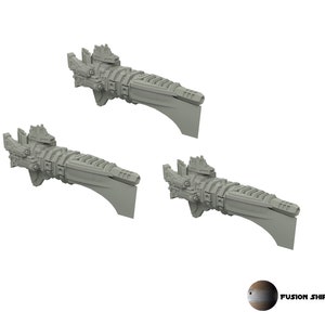 Gleve-Klasse Eskortschiffe (3 Modelle) | Human Navy für Battlefleet Colossus | Grimdark Future Warfleets