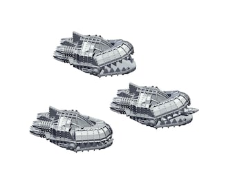Ork Nagel-Klasse Eskortschiffe (3 Modelle) | Space Orks für Battlefleet Colossus | Grimdark Future Warfleets