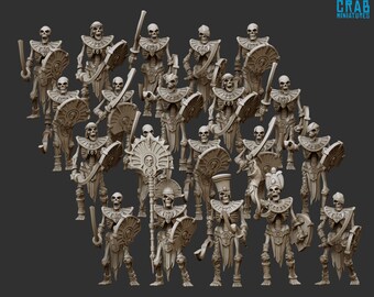 Wüstenskelett-Krieger (20 Modelle) | Untote ägyptische Wüstenskelette | Age of Fantasy