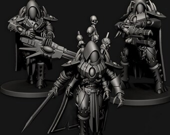 Tech-Piraten Kampfanzüge (3 Modelle) | Space Elves | Tech Pirates | Edge Miniatures | Grimdark Future