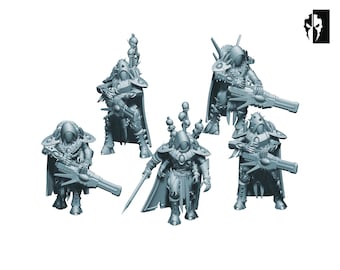 Tech-Piraten Kampfanzüge (5 Modelle) | Space Elves | Tech Pirates | Edge Miniatures | Grimdark Future
