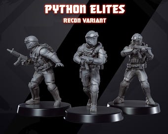 Python Syndicate Elites Recon (3 models) | Skullforge | Wargaming SciFi Miniatures