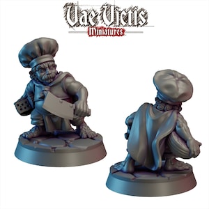 Cocinero mediano | Miniaturas de fantasía para mesa, por ejemplo, para Broheim, Frostgrave, Forbidden Psalm y Dungeons & Dragons