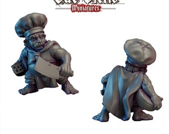 Halblings-Koch | Fantasy Tabletop Modelle z.B. für Broheim, Frostgrave, Forbidden Psalm, Dungeons & Dragons
