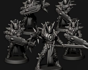 Dark Warpers (5 Modelle) | Space Elves | Tech Pirates | Edge Miniatures