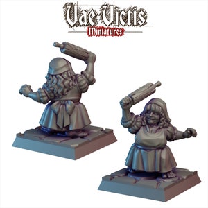 Halfling Baker | Miniaturas de fantasía para mesa, por ejemplo, para Broheim, Frostgrave, Forbidden Psalm y Dungeons & Dragons