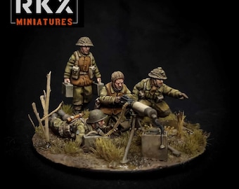 Kanadisches Vickers MG-Team | RKX Miniatures | 28 mm / 1:56 | 2. Weltkrieg Tabletop Modelle