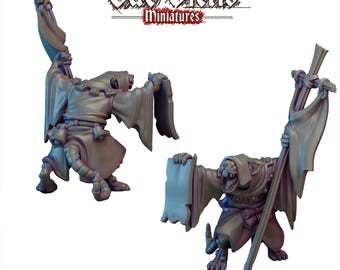 Rattenmenschen-Priester | Fantasy Tabletop Modelle z.B. für Broheim Plague Priest, Frostgrave, Forbidden Psalm, Dungeons & Dragons