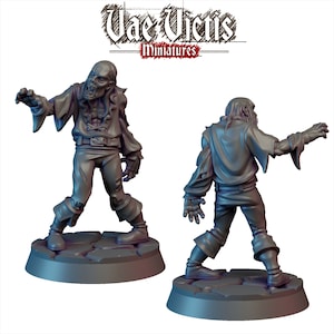 Aldeano no muerto | Miniaturas de fantasía para mesa, por ejemplo, para Broheim, Frostgrave, Forbidden Psalm y Dungeons & Dragons