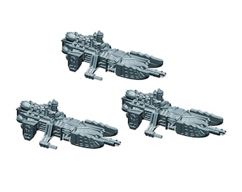Wolf-Klasse Lanzen-Fregatten (3 Modelle) | Super Marines Frigate für Battlefleet Colossus | Grimdark Future Warfleets
