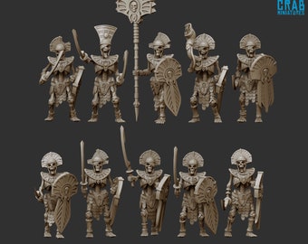 Desert Skeleton Heavy Infantry (10 models) | e.g. for Khemri / Tomb Kings Tomb Guard Proxy