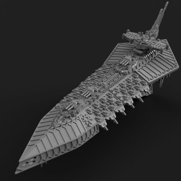 Chaos Gloomy Pattern Weltenbrand Grand Cruiser | e.g. as Repulsive for Battlefleet Gothic