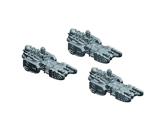 Raben-Klasse Torpedo-Zerstörer (3 Modelle) | Super Marines für Battlefleet Colossus | Grimdark Future Warfleets