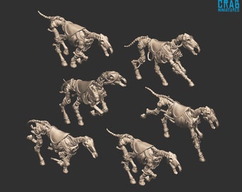 Desert Skeleton Horses (6 models) | e.g. as a conversion set for Settra