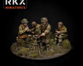 Kanadisches 3" Mörser-Team | RKX Miniatures | 28 mm / 1:56 | 2. Weltkrieg Tabletop Modelle