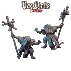 Rattenmenschen-Zauberer | Fantasy Tabletop Modelle z.B. für Broheim Grey Seer, Frostgrave, Forbidden Psalm, Dungeons & Dragons