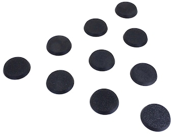 25 mm Bases, rund | FDM 0.08 Layer, Schwarz, mit Magnethalterung | optional als Slot-Base