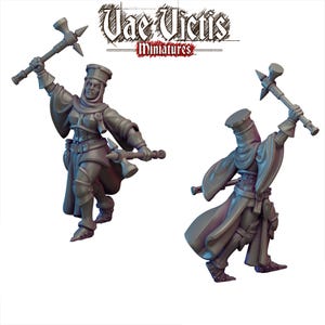 Krieger-Nonne | Fantasy Tabletop Modelle z.B. für Broheim, Frostgrave, Forbidden Psalm, Dungeons & Dragons