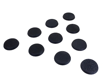 30 mm Bases, rund | FDM 0.08 Layer, Schwarz, mit Magnethalterung | optional als Slot-Base