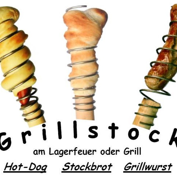Stockbrot Stäbe Stöcke Spieße Hot-Dog Maker Grillspieß Wurstspieß Marshmallow Fire stick stäbe für stockbrot