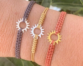 Silver sun bracelet