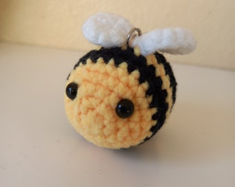 Bee crochet bee keychain bumble bee keychain