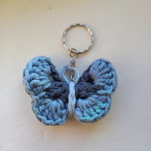 butterfly keychain keyring butterfly denim keychain bag tag