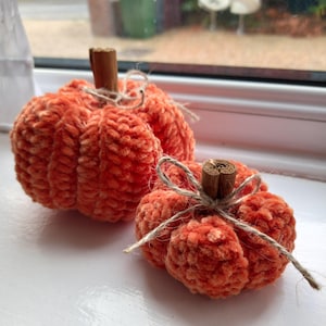 Pumpkin decor Halloween autum decor orange pumpkins chenille soft amigurumi pumpkin