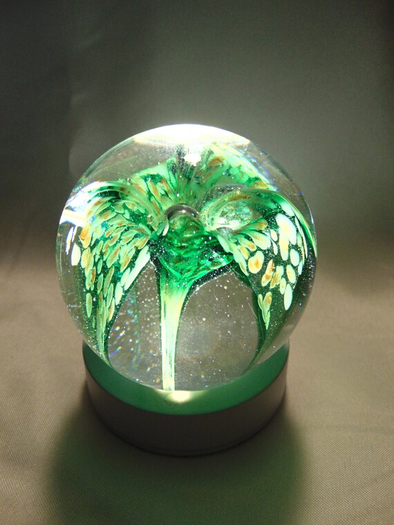 Glass Eye Studio Green Lily paperweight Etsy