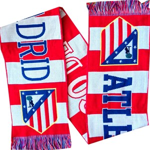 Écharpe Officielle Atlético De Madrid – Deux Classes De Lettrage, Supporter