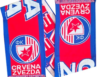 Bufanda Estrella Roja Estrella Roja Serbia, regalo para aficionados del club de fútbol