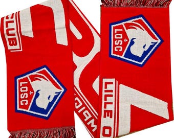 bufanda losc lille francia fanáticos del club de fútbol regalo de partidario