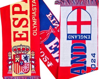 scarf spain vs england 2024 europa calcio football club fans supporter gift