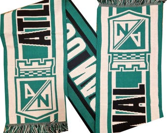 Bufanda del Atlético Nacional Colombia, regalo para aficionados del club de fútbol.