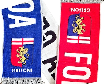 bufanda forza genoa calcio italia club de fútbol fanáticos regalo de partidario