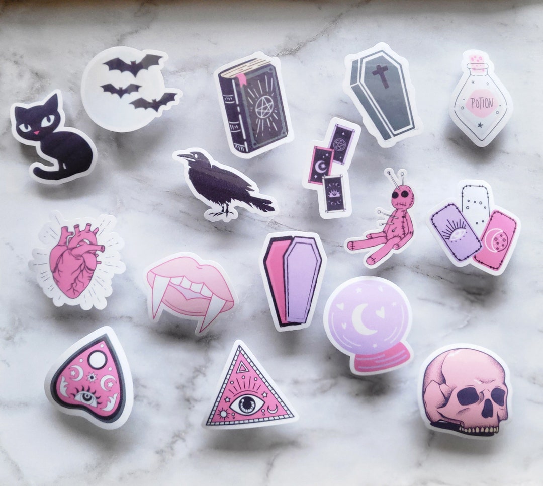 Pastel Goth Sticker Pack | Gothic Vinyl Decals - Etsy