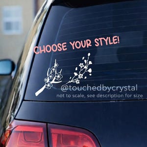 Cherry Blossom Branch Vinyl Decal – Minimalist Floral Sticker