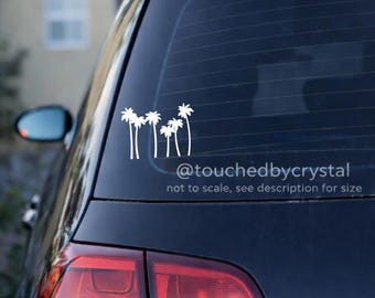 Palm Tree Vinyl Decal | Minimalist Beach Sticker