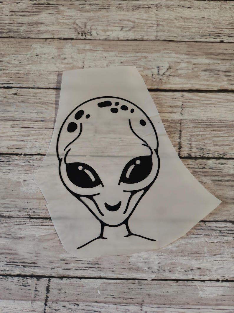 Alien Vinyl Decal: Extraterrestrial UFO Sticker, Sci-fi Decor - Etsy