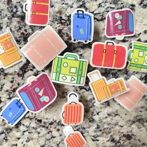 Travel Suitcase Sticker Pack | 7-Piece Vinyl Travel Decals | Adventure Theme
