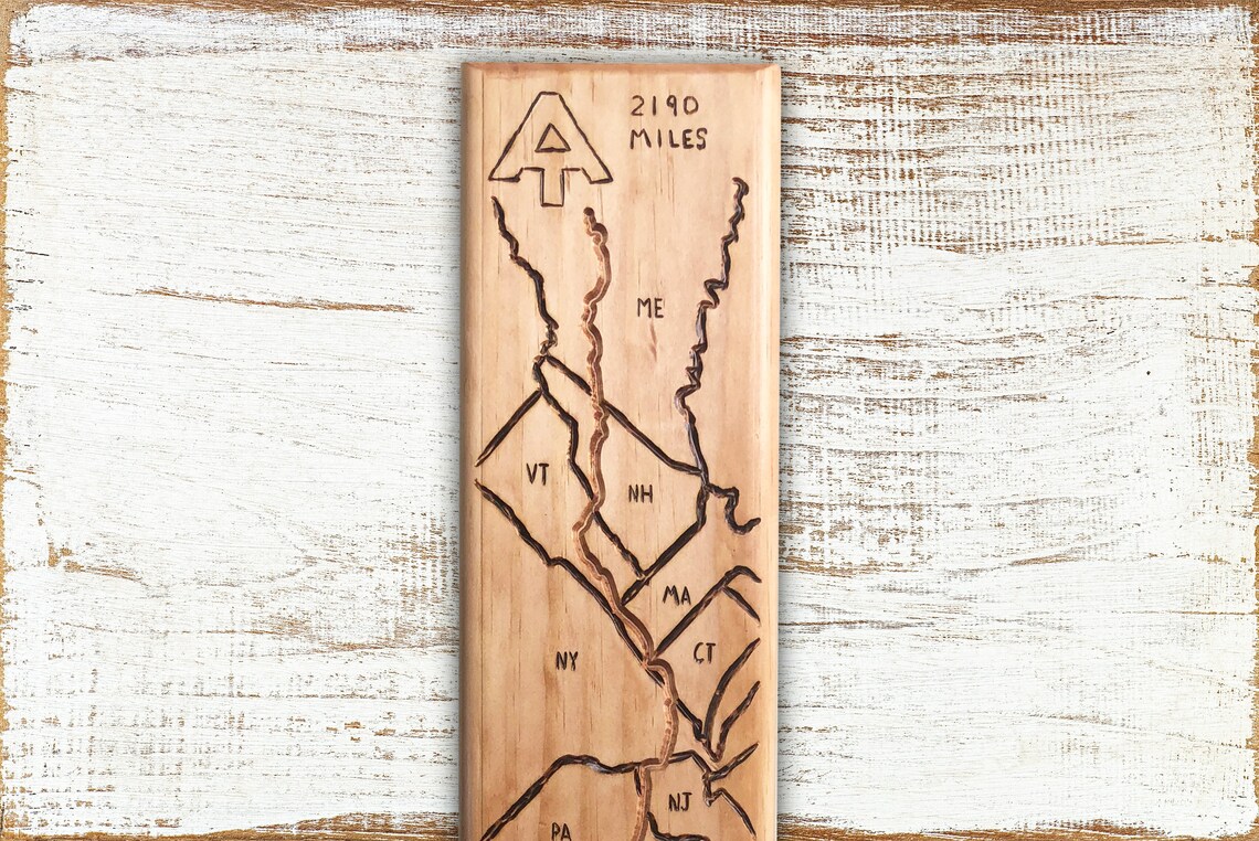 Appalachian Trail Wall Map Etsy