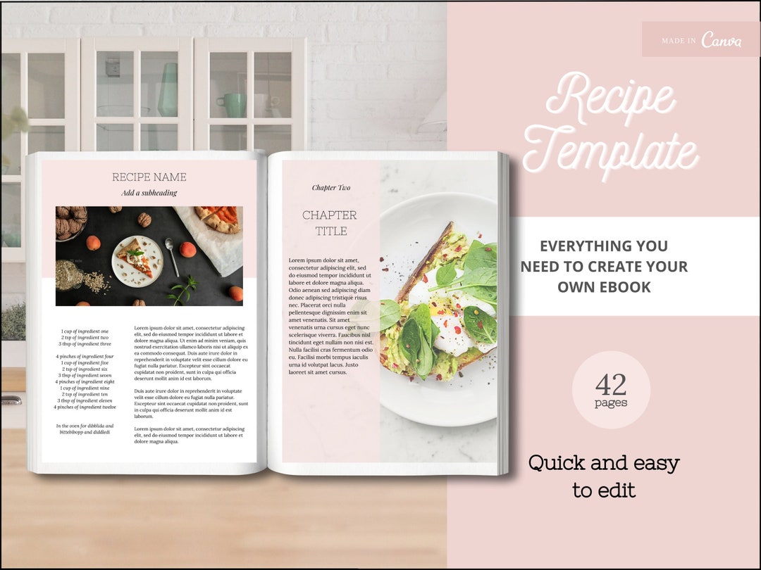 recipe-ebook-template-recipe-book-template-canva-ebook-template-cooking-cookbook-template-ebook-template-canva-recipes-etsy