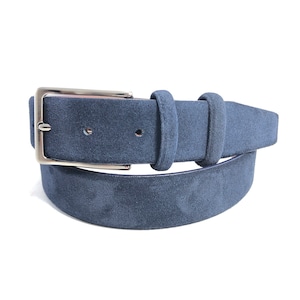 3,5 cm Suede Navy Blue Belts, Nautical Gifts, Beach Accessories, Ultramarine Belts, Personalized Gift, Custom Belts, gd4001 13