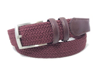 Burgundy Elastic Belt, Men's Fall Fashion, Women's Belt, Casual Belt, Fall Lovers, Stretch Belt, Dress Belt, Chino, Denim Belt, gd911 14