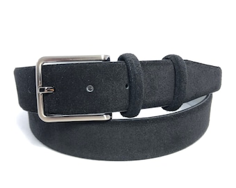3,5 cm Real Leather Belt, Suede Belt , Genuine Leather, Unisex, Natural Leather Accessories, Leather Jeans Belt, gd4001 01