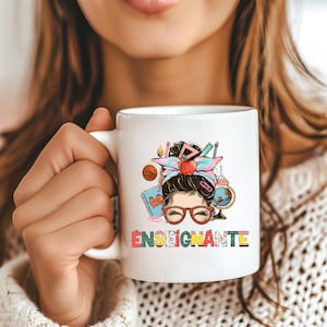 Dessin Enseignante Pour Tumbler, Cadeau Enseignant, Teacher Sublimation Design French