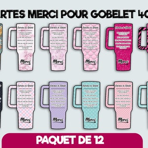 Instructions de Lavage Gobelet 40oz, 40oz Tumbler Care Card