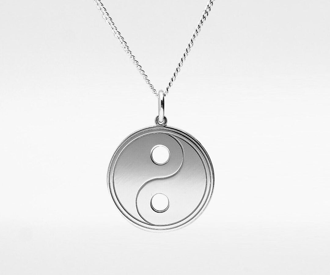 Yin Yang Necklace, Sterling Silver, Pendant, Spiritual Symbol, Order